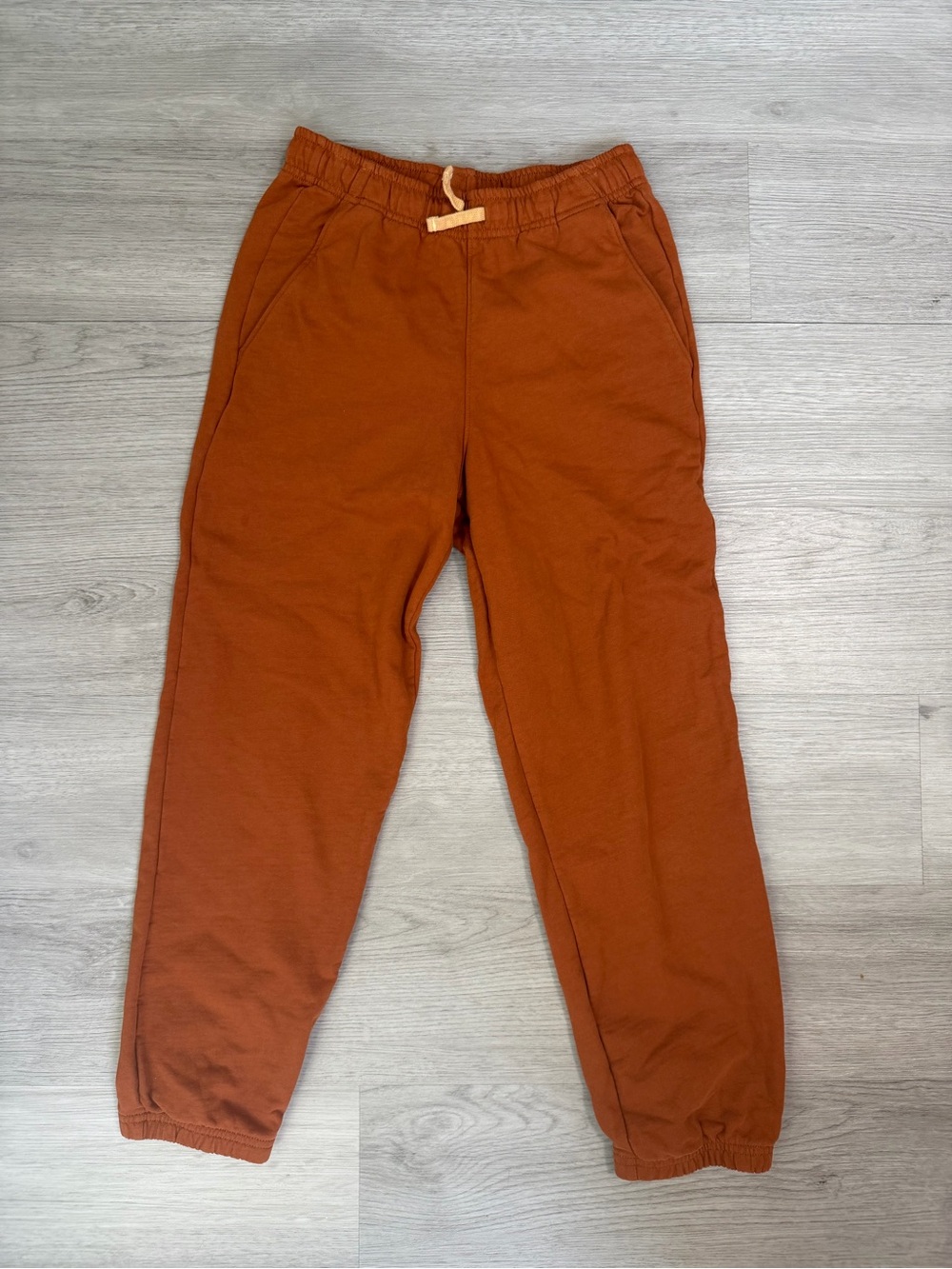 Patagonia Kids Elastic Waist Sweatpants Orange/Burnt Sienna Youth Size M (10)